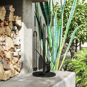 Conjunto de Ferramentas para Lareira em Metal – Ø25x54 cm | 5 Peças co