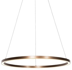 Candeeiro suspenso bronze 80 cm com LED regulável em 3 níveis - Girello Design