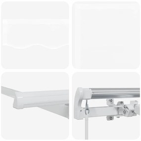 Toldo Retrátil Manual Branco 350x200 cm 350 x 200 cm 3.5 x 2 m