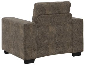 Poltrona vidaXL Cinza Escuro 59 cm em Couro Sintético
