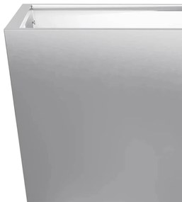 Vaso/floreira de jardim 2 pcs 50x50x50 cm aço galvanizado