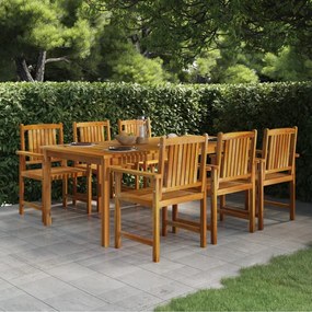 318744 vidaXL Mesa de jardim 200x100x74 cm madeira de acácia maciça