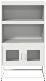 Aparador alto 68x39x123 cm aço branco