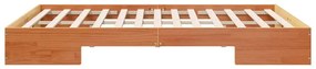 Estrutura de cama de chão Castanho 140 x 200 cm