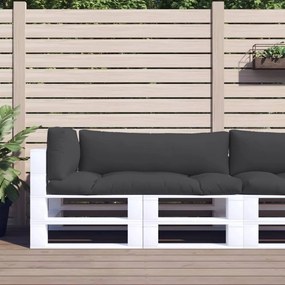 vidaXL Almofadões para sofás de paletes 3 pcs tecido preto