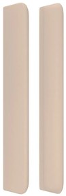 Cabeceira cama c/ abas couro artif. 93x16x118/128 cm cappuccino
