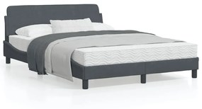 vidaXL Estrutura de cama sem colchão 120x200 cm veludo cinzento-escuro