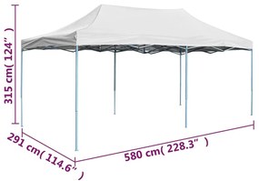 Tenda dobrável profissional para festas 3x6 m aço branco