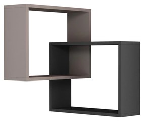Prateleira de Parede Ring – Mocha Claro e Antracite – 68x68x60 cm