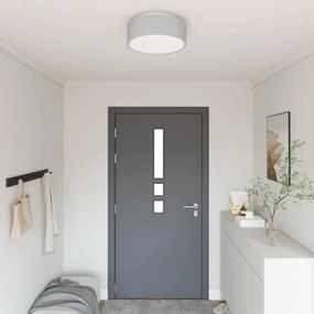 vidaXL Lâmpada de teto com holofotes Cinzeto 38 x 38 x 13,5 cm tecido