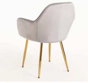 DUDECO - Cadeira Norbana Gold Cinzento claro