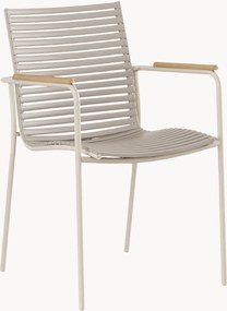 Cadeira de jardim empilhável com braços em madeira de teca Mood Classic