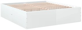 Estrutura de cama 180x200 cm derivados de madeira branco