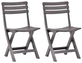 Cadeiras de jardim dobráveis 2 pcs plástico moca