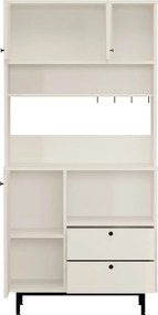 Armário Alto de Cozinha "Toledo" E-1 - Branco - 88x180x35.5cm - Design