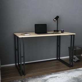 Secretária para Estudo Kane – Preto Carvalho – 120x60x74,8 cm