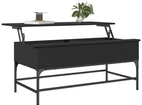Mesa de centro 100x50x45 cm derivados de madeira/metal preto