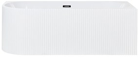Banheira de canto à esquerda em acrílico branco 169 x 80 cm GOCTA Beliani