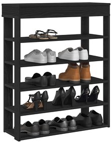 vidaXL Sapateira 80x30x98 cm derivados de madeira preto