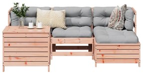vidaXL 5 pcs conj. sofás jardim madeira abeto-de-douglas