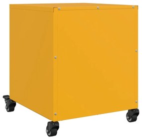 Mesa de cabeceira 36x39x43,5 cm aço amarelo mostarda