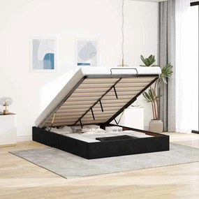 vidaXL Estrutura de cama otomana sem colchão 140x200 cm veludo preto