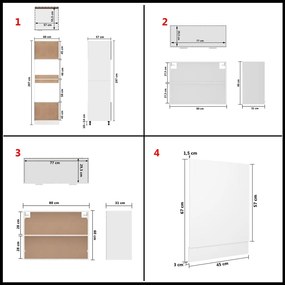 7 pcs conjunto armários de cozinha contraplacado branco