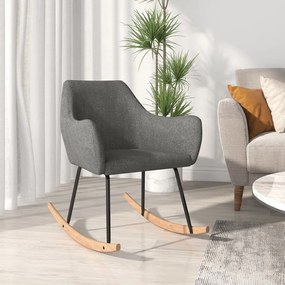 vidaXL Cadeira de baloiço tecido cinzento-escuro