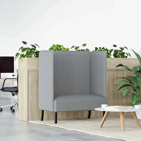 vidaXL Sofá com Costas Altas Cinza Claro 109x56x121 cm Tecido