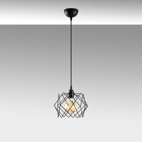 Candeeiro de Teto Karakas – Preto – Diâmetro 24 cm