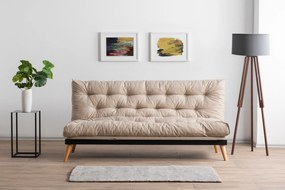 Sofá-Cama de 3 Lugares Saki – Creme – 185x92x82 cm