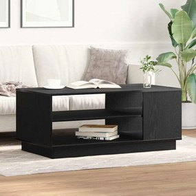 Mesa de Centro em Carvalho Preto 102x55x43 cm Feita de Madeira de Enge