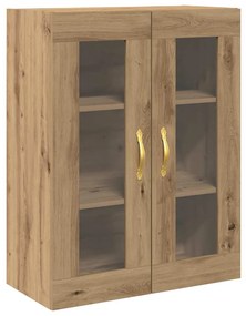 Armário de Parede com Portas de Vidro em Carvalho Artisan 69,5x34x90 c