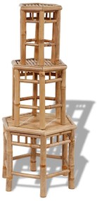 Bancos de jardim 3 pcs bambu