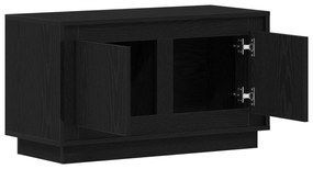 Armário de TV vidaXL Preto Carvalho 80x35x45 cm Madeira Engenharia