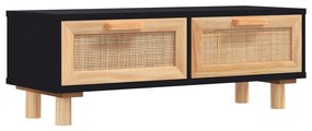 Mesa de centro 80x40x30 cm derivados madeira pinho maciço preto