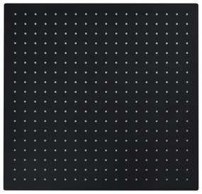 Cabeça de chuveiro quadrada 50x50 cm aço inoxidável preto