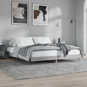 Estrutura de cama sem colchão 180x200 cm sonoma cinzento