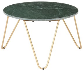 Mesa centro 65x65x42cm pedra genuína textura mármore verde