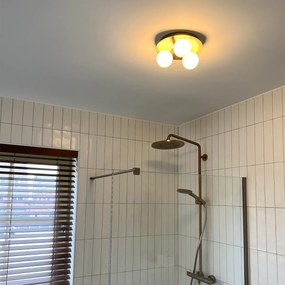 Candeeiro de teto moderno para casa de banho em latão 3 luzes - Cederic