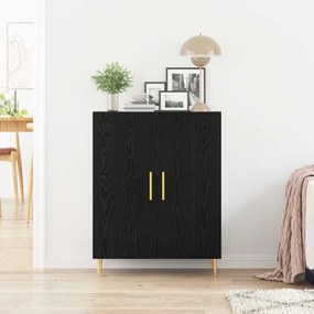 Buffet vidaXL Preto Carvalho 69,5x34x90 cm Madeira Semimanufaturada