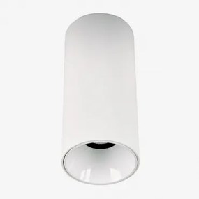 Aplique De Teto Led De Superfície Redondo Em Alumínio Luisiana Branco & Branco 3000k & Ø7,2 Cm & 8 W & 38º - Sklum