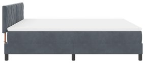 Cama Box Spring com Colchão Cinza Escuro Super King em Veludo