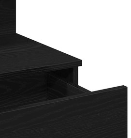 Mesa de Maquiagem vidaXL com LED Carvalho Preto 100x40x130 cm