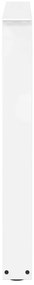 Pernas para mesa de jantar em V, 2 peças, branco, 90x (72-73,3) cm, aç