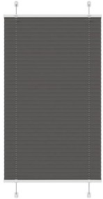 vidaXL Preto Plissada Cega 70x150 cm Largura Tecido 69,4 cm Poliéster