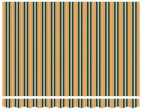 Toldo Retrátil Manual Verde e Amarelo 300x250 cm