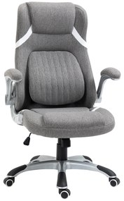 Vinsetto Cadeira de Escritório Reclinável em Tecido Respirável e Aço com Altura Regulável 68x76x109-117 cm | Aosom Portugal