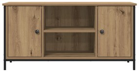 Mesa de TV vidaXL Carvalho Artesanal 100x40x50 cm Madeira Derivada e A