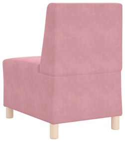 Poltrona 55 cm veludo rosa